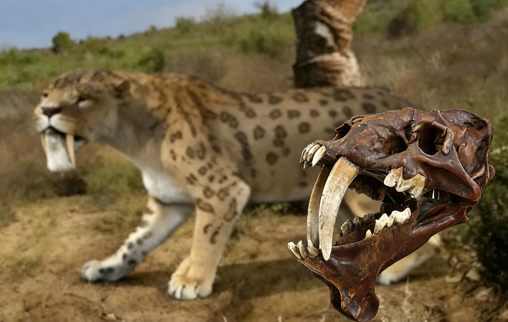 3D Printing Tooth - Smilodon Skull Model 3D Printed Saber