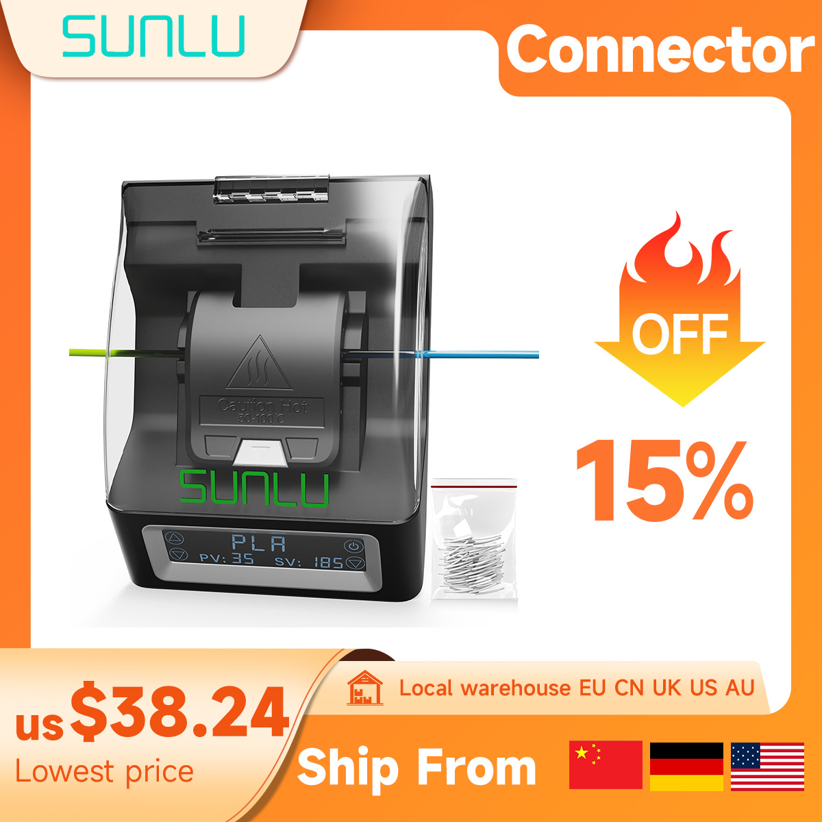 Carbon Fiber Filament - SUNLU Filament Connector For FC01 1.75mm