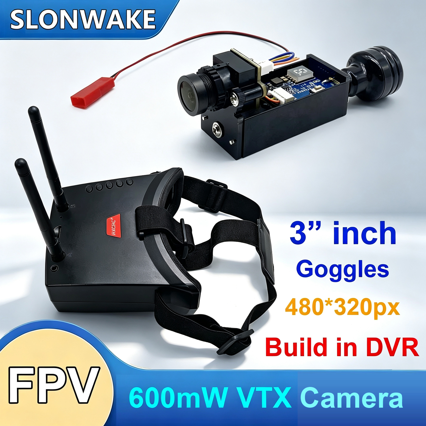 Build Plate - 5.8G 56CH Dual Antennas FPV Goggles
