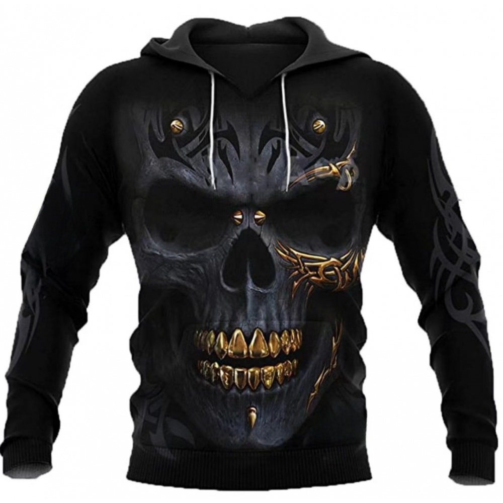 Men's Zipper Hoodie Casual Ope – обзор и цена 3D Printing Tooth