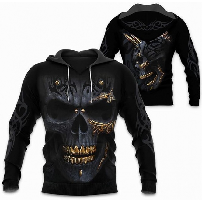 Men's Zipper Hoodie Casual Ope – обзор и цена 3D Printing Tooth