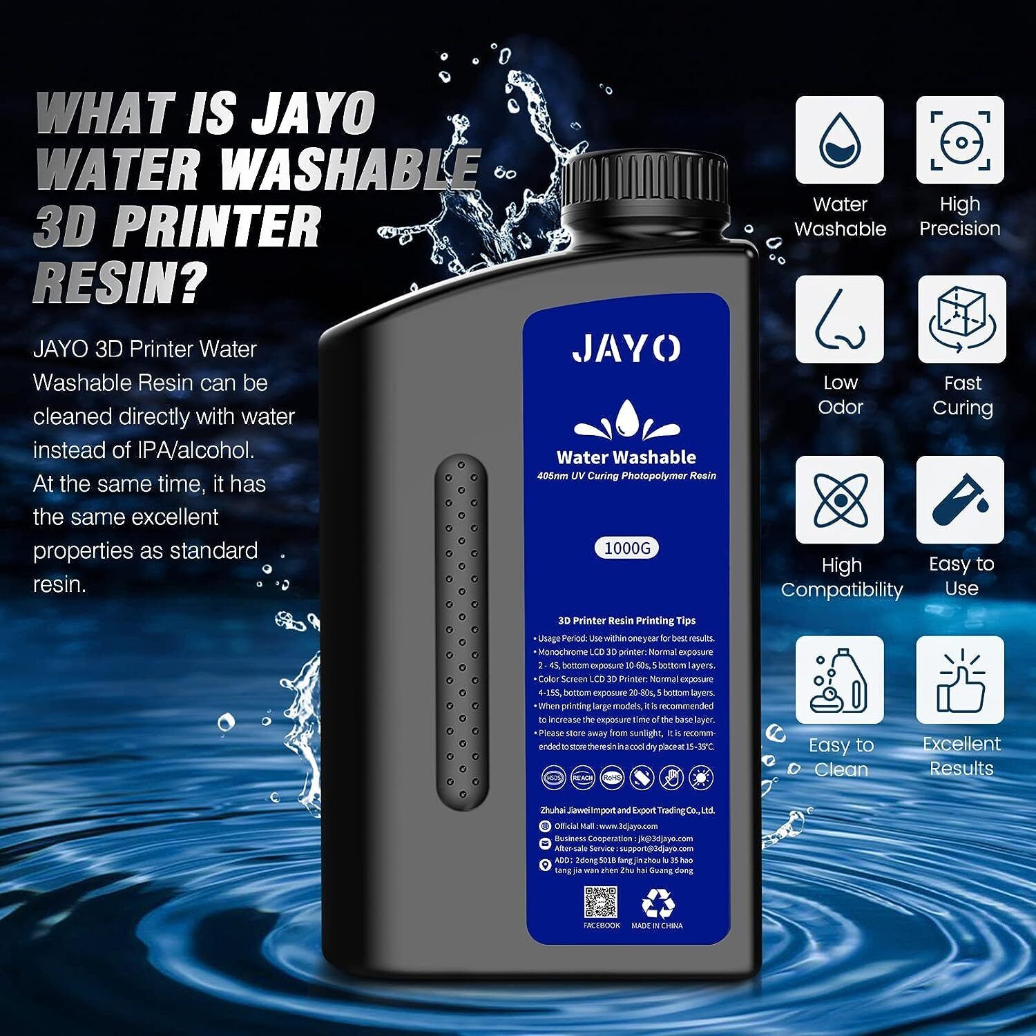 JAYO Standard /ABS-Like/ Water – обзор и цена 3D Printing Uv Resin