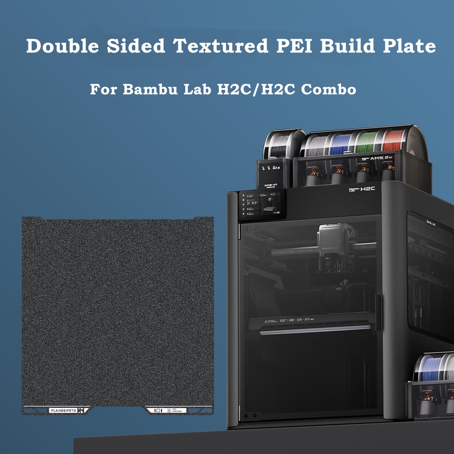 H2C Build Plate Black PEI with – обзор и цена 3D Printing Qr Code