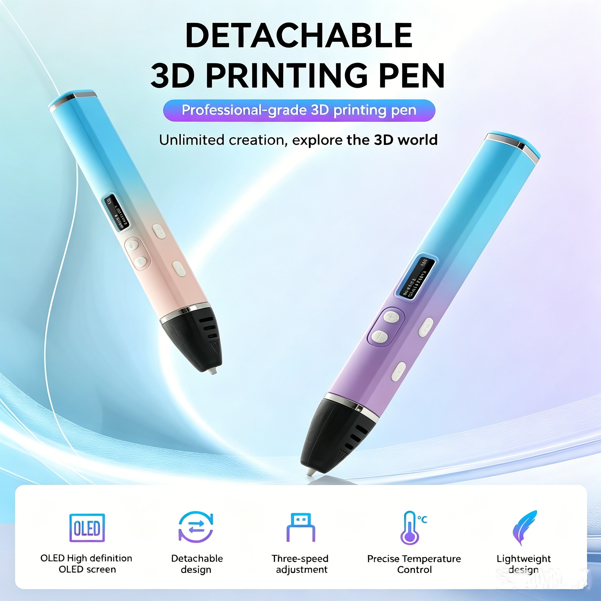 3D Printing Pen Kids with Type – обзор и цена Carbon Fiber Filament