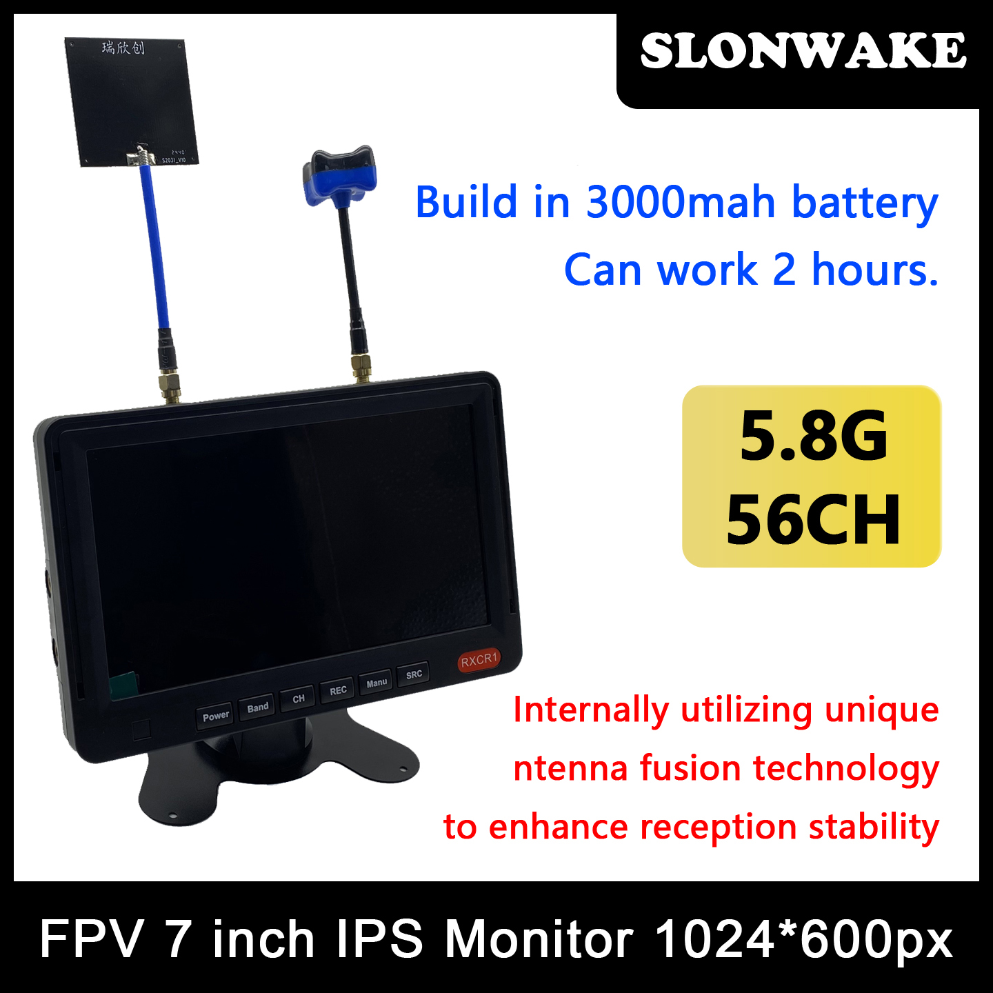 5.8G 48CH 7 Inch FPV Monitor 1 – обзор и цена Build Plate